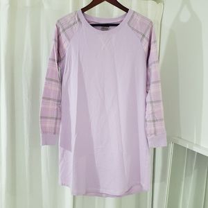 Joe Boxer Pajama Dress in Purple & Pink Plaid Women’s Size M